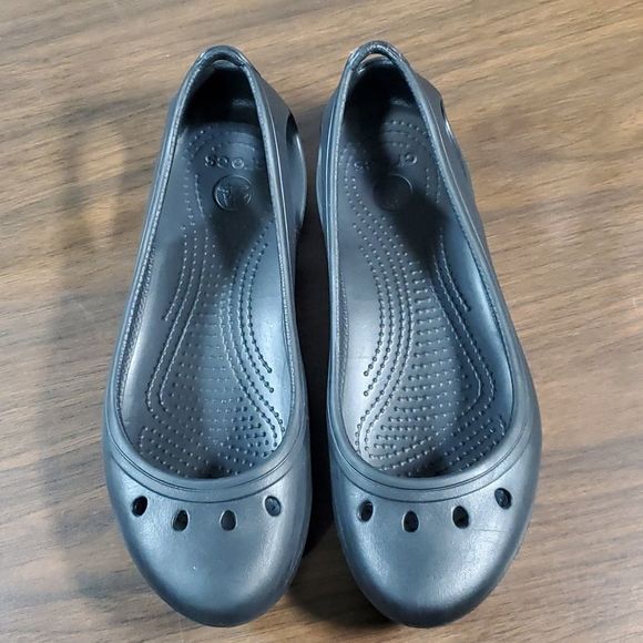 Crocs Womens Kadee Flats Flat Shoes Sandals Black Size 8 Like New! - Picture 9 of 9
